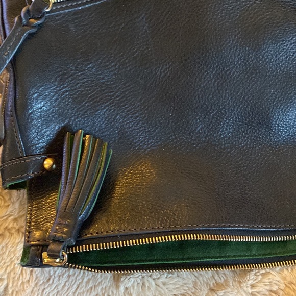 Florentine Dooney and Bourke leather and brass handbag. With long strap. - Picture 7 of 9